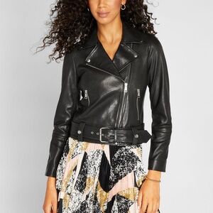 Leather Classic Moto Jacket - Brand New - NEVER WORN - Black